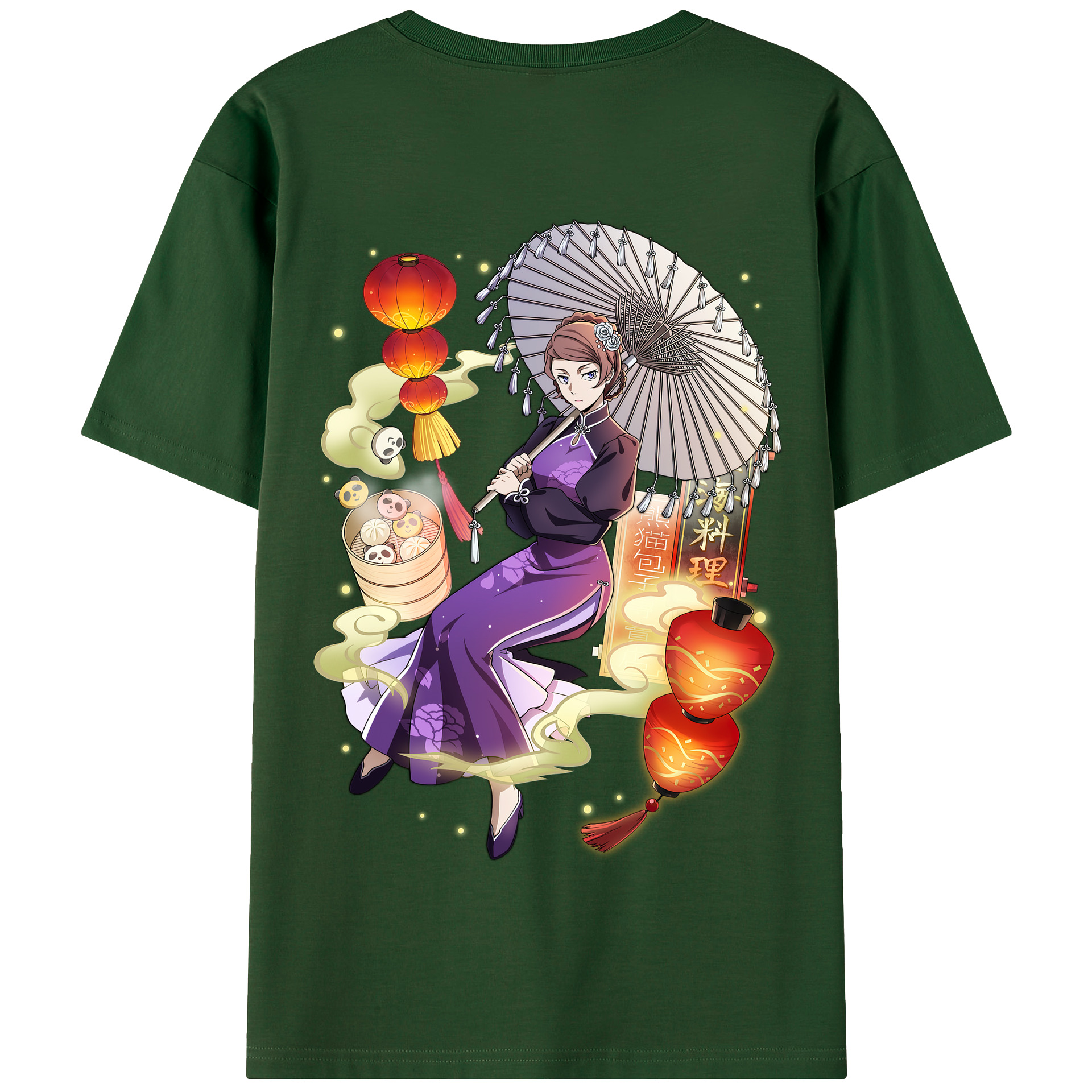 （画像用） 文豪ストレイドッグス Bungo Stray Dogs 綿100％半袖Tシャツ（背面プリント）